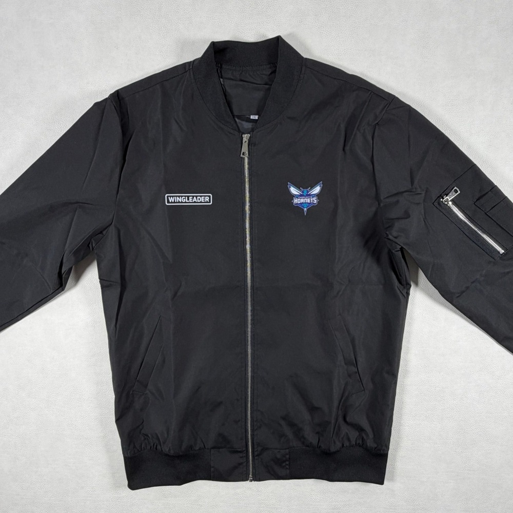 Fourth Wing Wingleader Charlotte Hornets Bomber Jacket Black Mens 3XL Fits Large